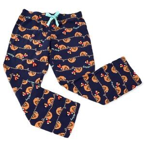 Old Navy Size M Sloth & Christmas Lights Flannel PJ Pants NWOT
